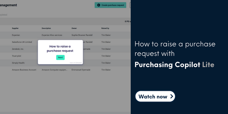 Raise purchase requests effortlessly with Kloo's purchasing copilot lite