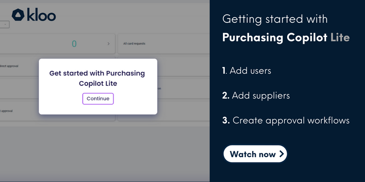 Get started with Kloo's purchasing copilot lite