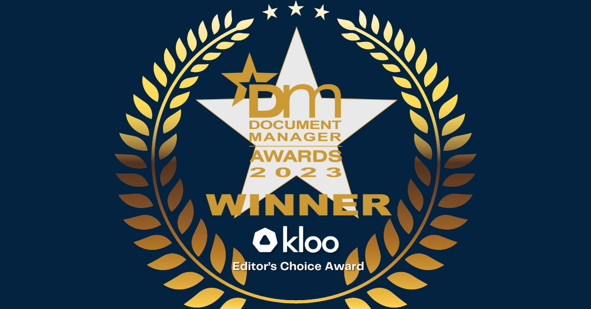 Kloo Wins 'Editor's Choice' at 2023 Document Manager Awards